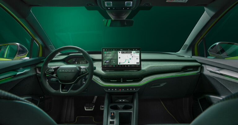 Przednia część wnętrza Skoda Elroq RS Przednia część wnętrza Skoda Elroq RS